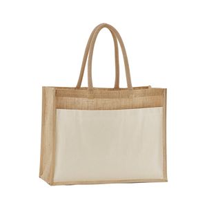 Cotton Pocket Natural Starched Jute Shopper